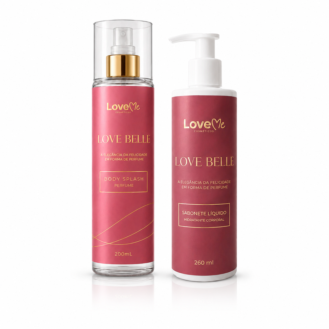 Kit Love Belle Body Splash 200ml + Sabonete Líquido 260ml