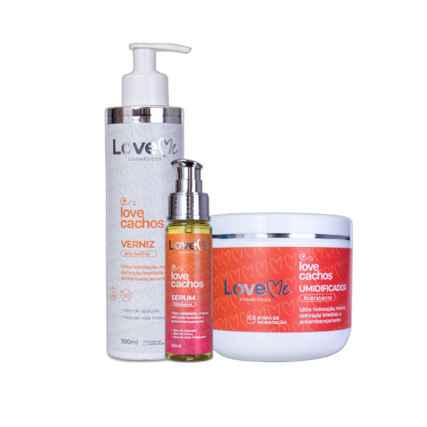 Umidificador + Verniz + Sérum Love Cachos