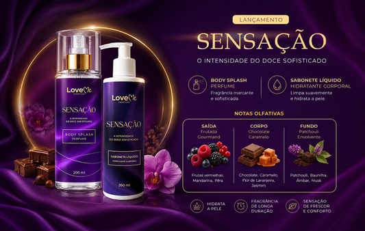 Kit Sensação Body Splash 200ml + Sabonete Líquido 260ml