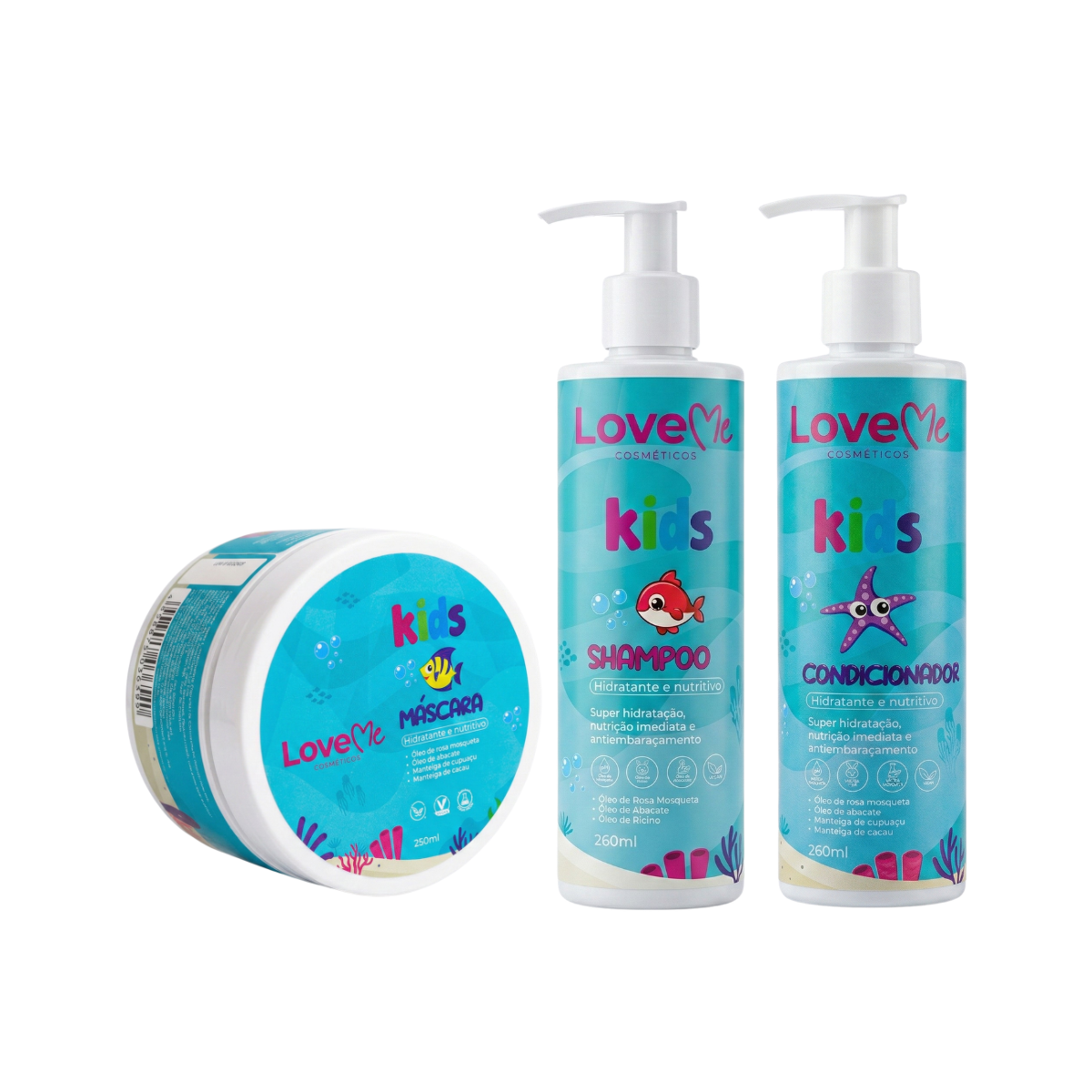 Love Kids Combo Shampoo + Condicionador + Máscara